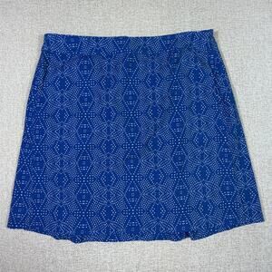 Ripskirt Women Large Blue Wrap Print Knee Length Skirt Casual Style Travel Wear